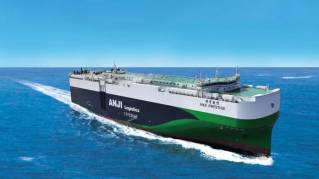 SAIC Anji takes delivery of its first custom-built 7,800 CEU LNG dual-fuel car carrier