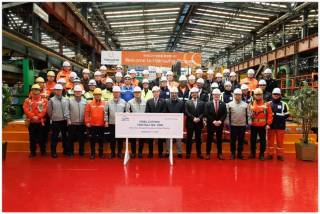 Nakilat celebrates Steel Cutting of 8 New LNG Carriers at Korea’s Hanwha Ocean Shipyard