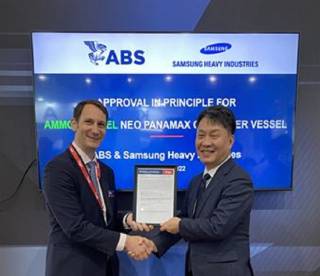 ABS AIP for Samsung Heavy Industries’ Ammonia-Fueled Neo-Panamax Container Vessel