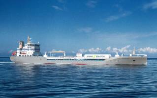 First steel cut for Terntank two LNG / LBG-powered biofuel tankers ат  China Merchants Jinling shipyard