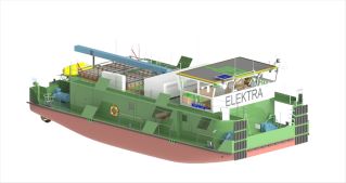 "Elektra" flagship project: SCHOTTEL delivers propulsion units for world’s first emission-free push boat