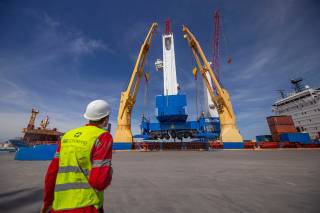 New Mobile Harbor Cranes Arrive at Port of Brownsville