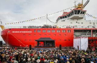 RRS Sir David Attenborough Fires Up