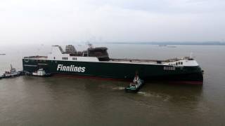 The Finneco I, One Of The Most Efficient Ships In The World For Maritime Transport, Arrives At The Port Of Bilbao