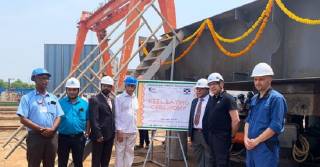 Keel laid for AtoB@C Shipping’s first electric hybrid coaster