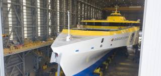 Austal Philippines reaches major milestone in construction of 118 metre trimaran for Fred.Olsen Express