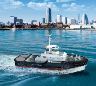 Tokyo Kisen Co Holds Naming Ceremony for Electric Tug Taiga