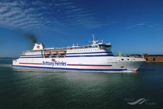 Brittany Ferries sailings connecting Cherbourg and Rosslare started, two months earlier than originally planned