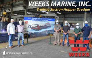 Eastern Shipbuilding Group, Inc. Commences Steel Cutting for Weeks Marine. Inc. Vessel R.B. Weeks