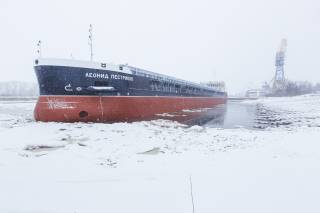 Krasnoye Sormovo shipyard launches dry cargo carrier Leonid Pestrikov intended for Alfa
