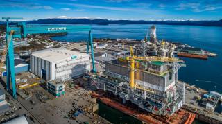 Johan Sverdrup living quarters topside ready for sail-away