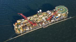 Nord Stream 2 Vessel Working near Rügen