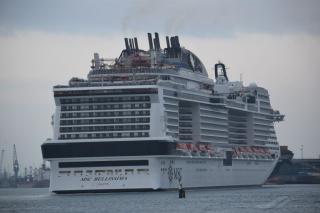 Maiden call of MSC Bellissima marked with a traditional plaque & key ceremony