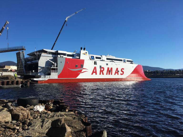Incat Launches A New 111 metre Ferry For Spain VesselFinder