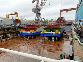 Cochin Shipyard launches two Ro-Pax vessels for Inland Waterways Authority of India