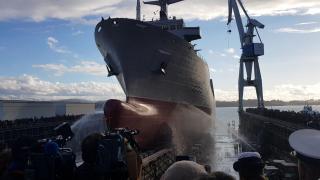 WATCH: Launching ceremony of the Australian Oilers Replenishment (AOR) NUSHIP Supply