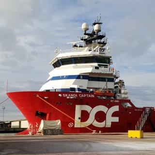 Vessel Skandi Captain makes maiden visit to Port of Lowestoft