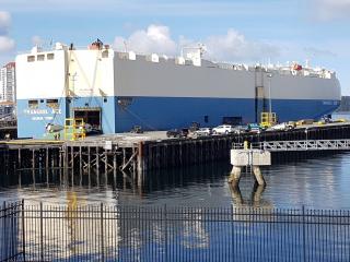 Mercedes test runs new Vehicle Processing Centre with arrival of Tranquil Ace at the Port of Nanaimo