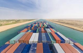 The World's Largest Container Vessel Transits the Suez Canal for the First Time