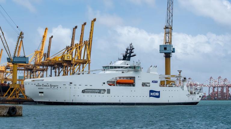 Colombo Dockyard Delivers KDDI Cable Infinity Built for Kokusai Cable ...