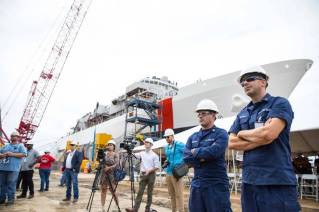 Keel Laying Ceremony Held for USCG's Offshore Patrol Cutter 'USCGC Ingham'