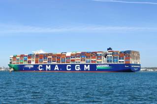 The largest LNG-powered containership makes first call to Dunkirk