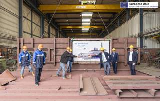 Keel Laying for LNG Conversion Passenger Ferry Münsterland