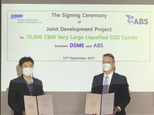 ABS and DSME to Develop Very Large Liquefied CO2 Carrier