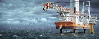 Jack-up vessel Bold Tern will be Ready for Next Generation WTGs with New 1600t Crane