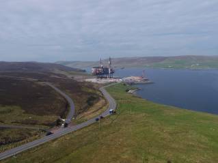 Spotted: The “blowdown” of a massive North Sea structure successfully accomplished at Lerwick Harbour