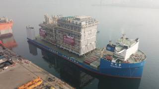 Heaviest Arctic LNG 2 module weighing 14,000mt successfully rolled on to COSCO SHIPPING’s Xin Guang Hua