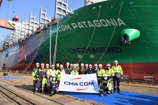 LNG-powered CMA CGM Patagonia hits the water