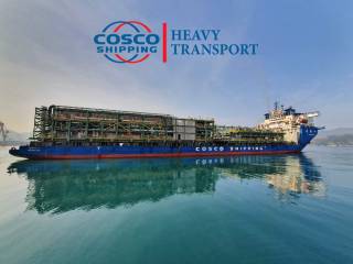 COSCO SHIPPING’s mv Tai An Kou sets sail from Okpo with modules for TCO FGP-WPMP