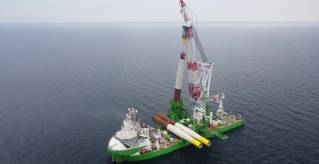 DEME’s Next Generation Vessel Orion Successfully Installs First Monopile At Arcadis OST