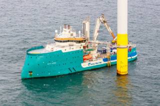 The Walk-2-work vessel Acta Auriga will assist the commissioning of the Fécamp and Calvados (Courseulles-sur-Mer) offshore wind farms