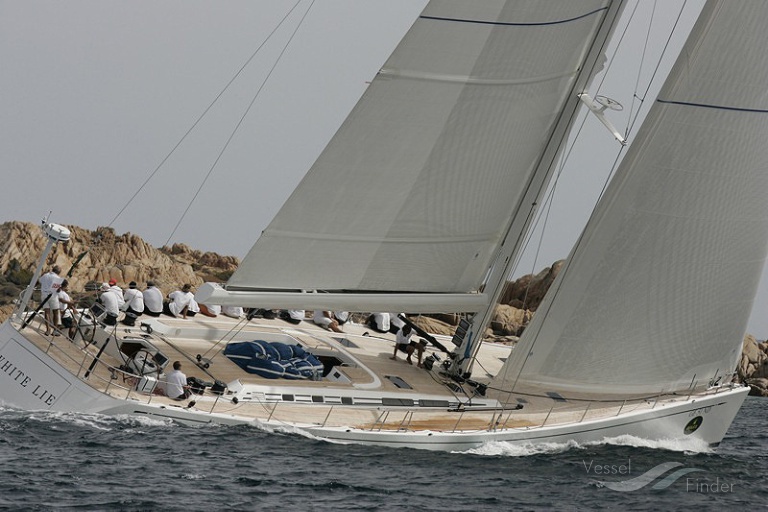 white lie sailing yacht