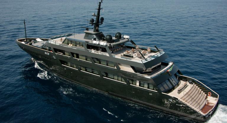 motor yacht a current position