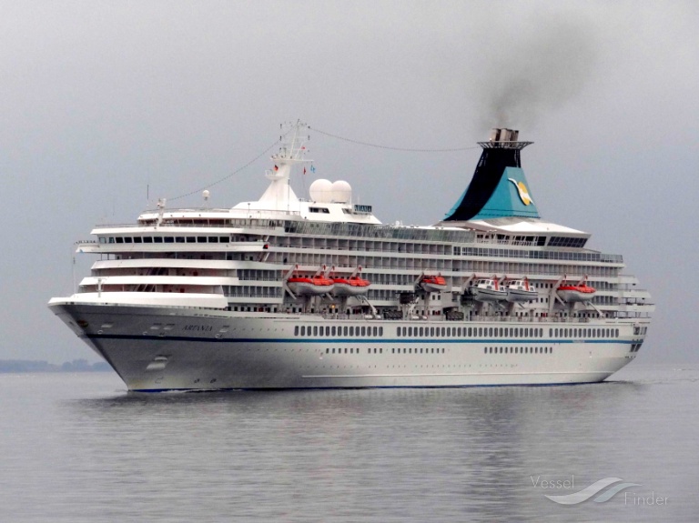 artania cruise ship current position