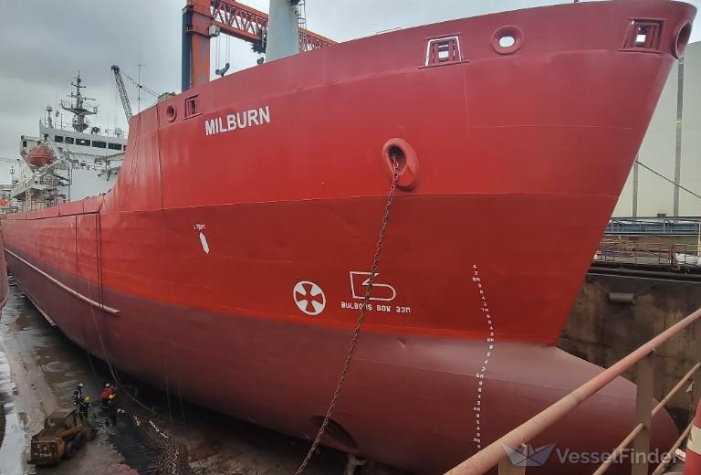 MILBURN, Cement Carrier Details and current position IMO 8606197