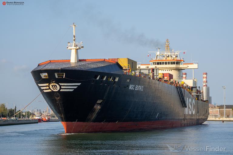 MSC EDITH II, Container Ship - Dettagli della nave e posizione attuale ...