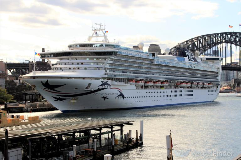 pacific encounter cruise ship position