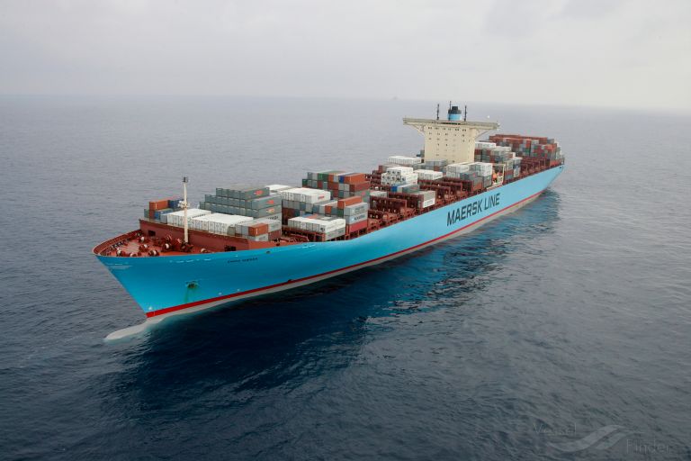 Maersk track. Контейнеровоз Emma Mærsk.