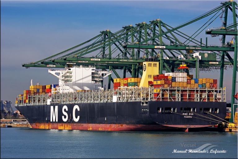 MSC EVA Container Ship Details and current position IMO