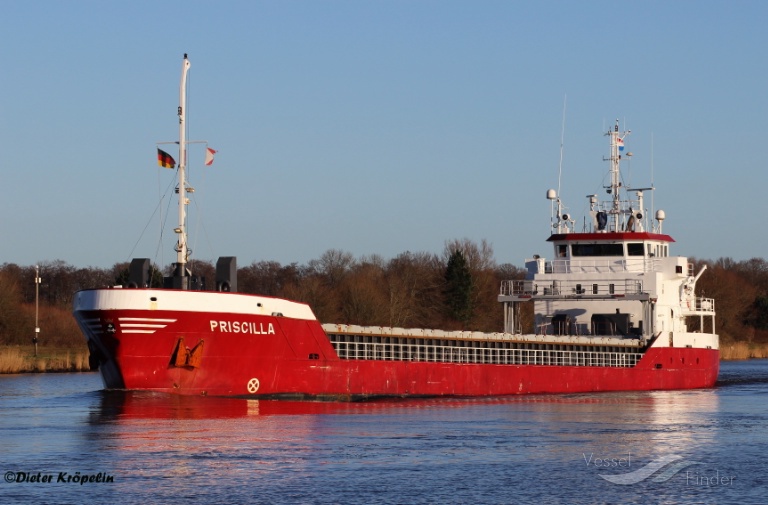 PRISCILLA, General Cargo Ship Details and current position IMO