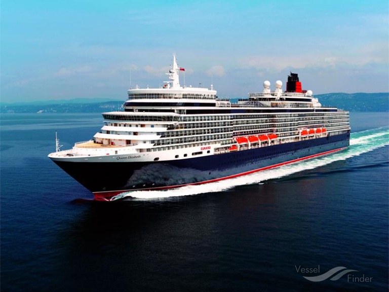 current position of cruise ship queen elizabeth