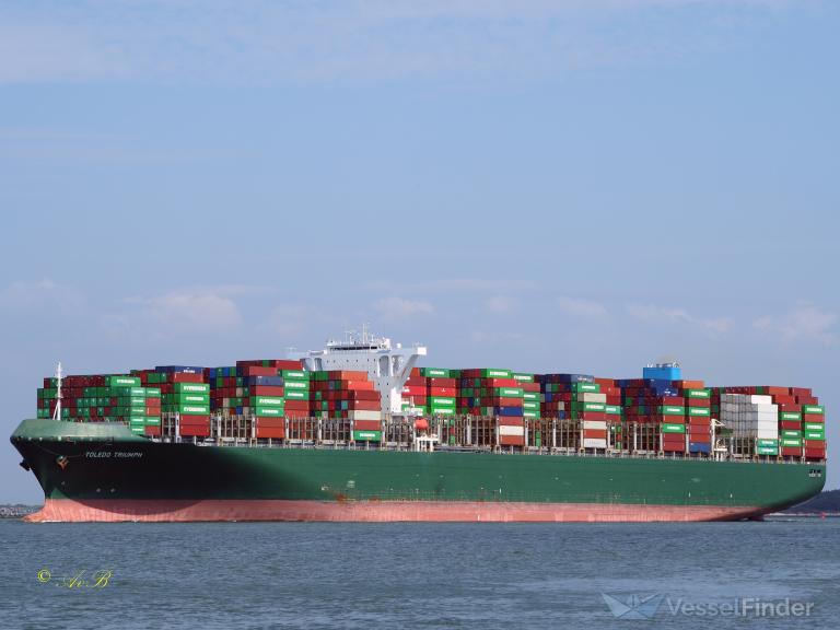 TOLEDO TRIUMPH Current position (Container Ship, IMO 9737486