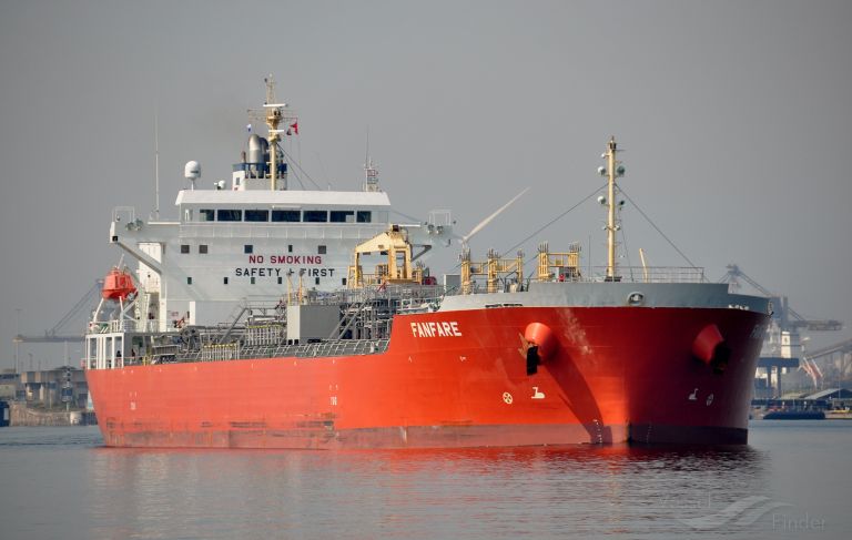 Fanfare Chemical Oil Products Tanker Details And Current Position Imo Vesselfinder