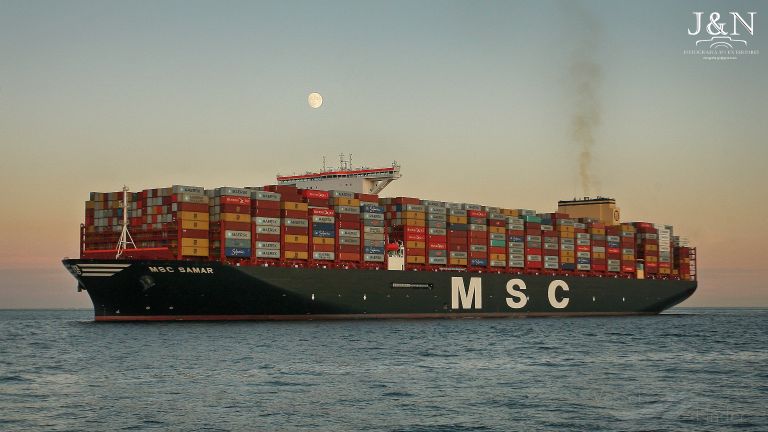 MSC SAMAR, Container Ship - Λεπτομέρειες πλοίου και τρέχουσα θέση - IMO ...