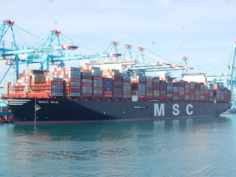 MSC MIA, Container Ship - Details and current position - IMO 9839466 ...