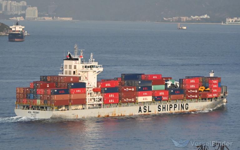ASL PEONY, Container Ship - Details and current position